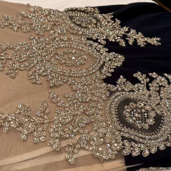 Sleeveless Beaded & Crystal Gown - Picture 6 of 6